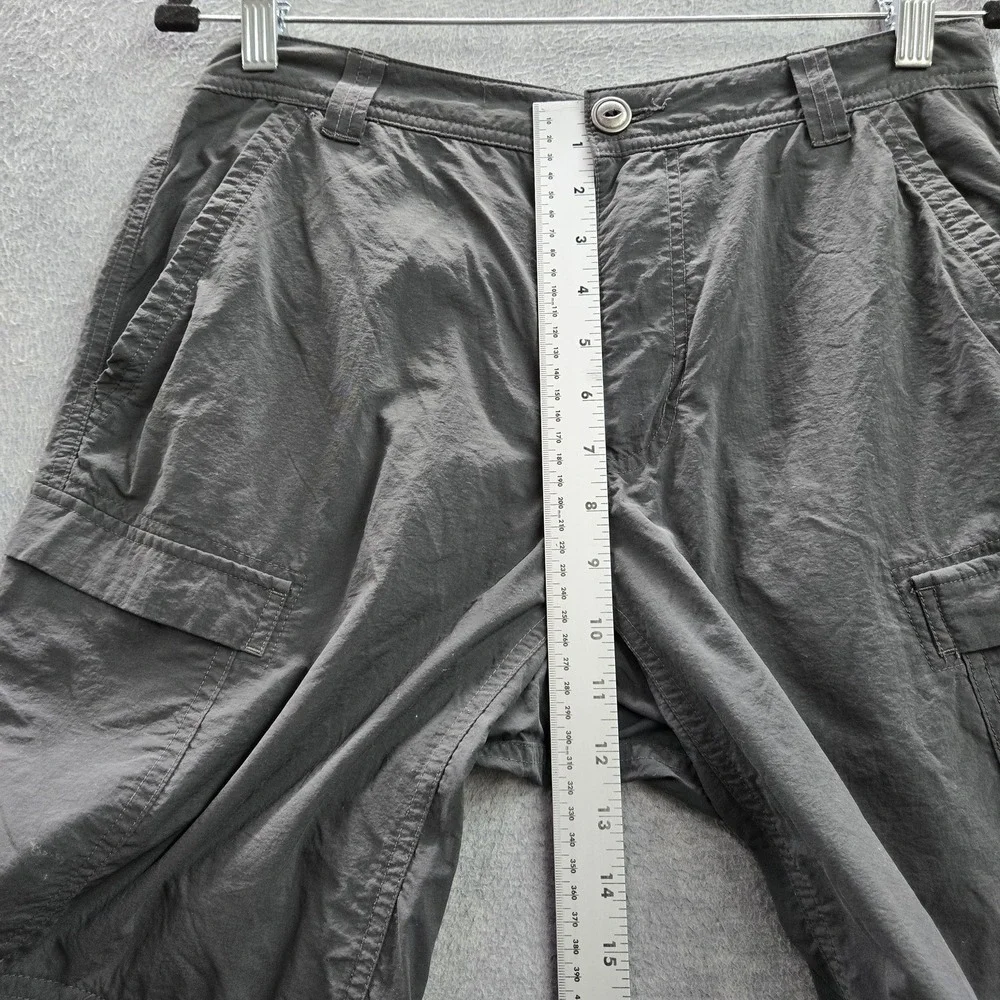 REI Co-Op Men Activewear Pants 32W X 32L Gray Convertible Cargo Button 30